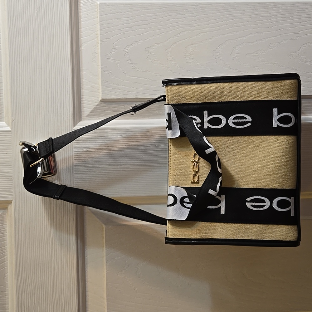 Bebe Hana Canvas Top Handle Crossbody Bag NWT